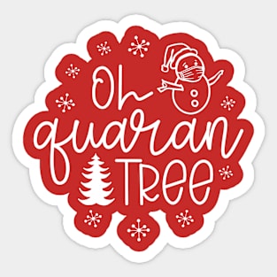 Oh Quaran Tree Funny 2020 Christmas Commemorative Sticker